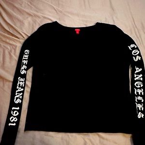 Guess black long sleeve shirt